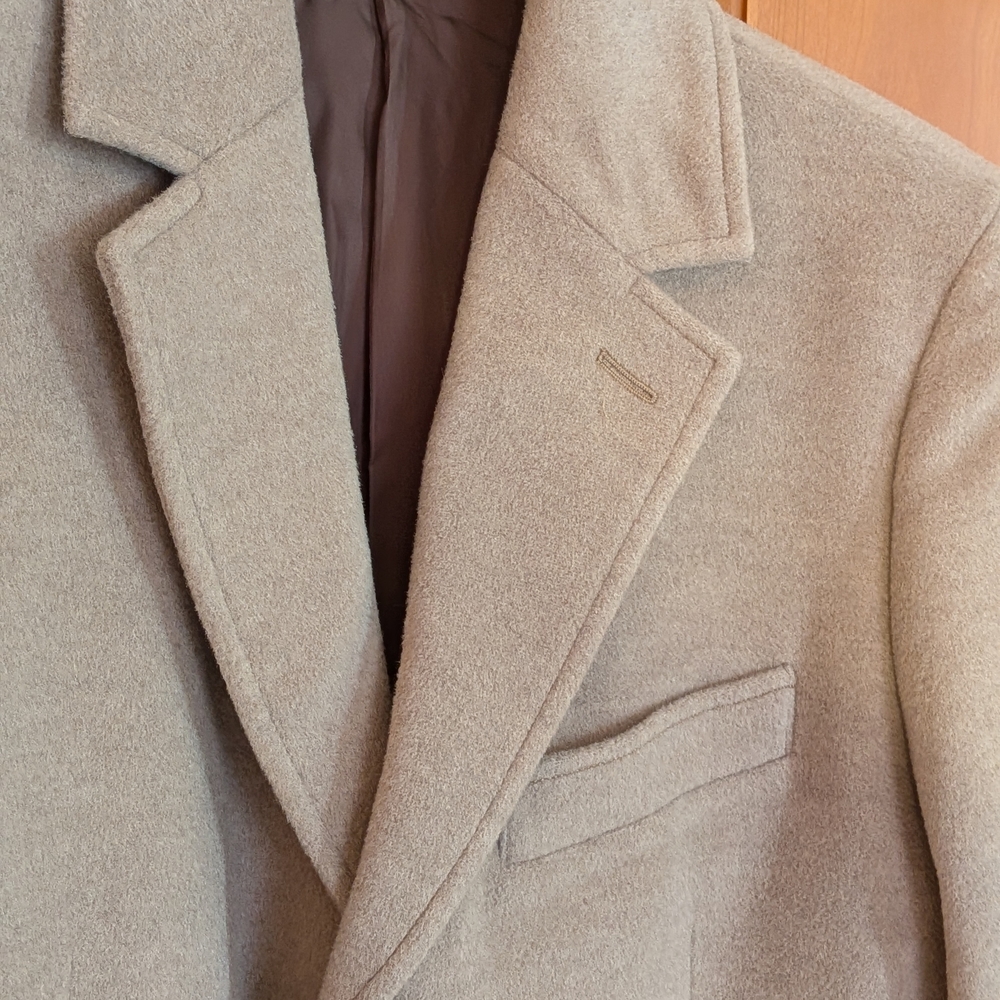 J. Crew Wool/Cashmere Rivington Tan Overcoat 38R - Picture 3 of 9